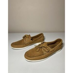 Allen Edmonds "MARITIME" Force 10 Suede Boat Shoes 13 D Brown Leather Deck Shoes